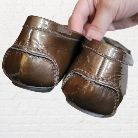 PRADA Dark Grey Patent Leather Loafers - Picture 3 of 6